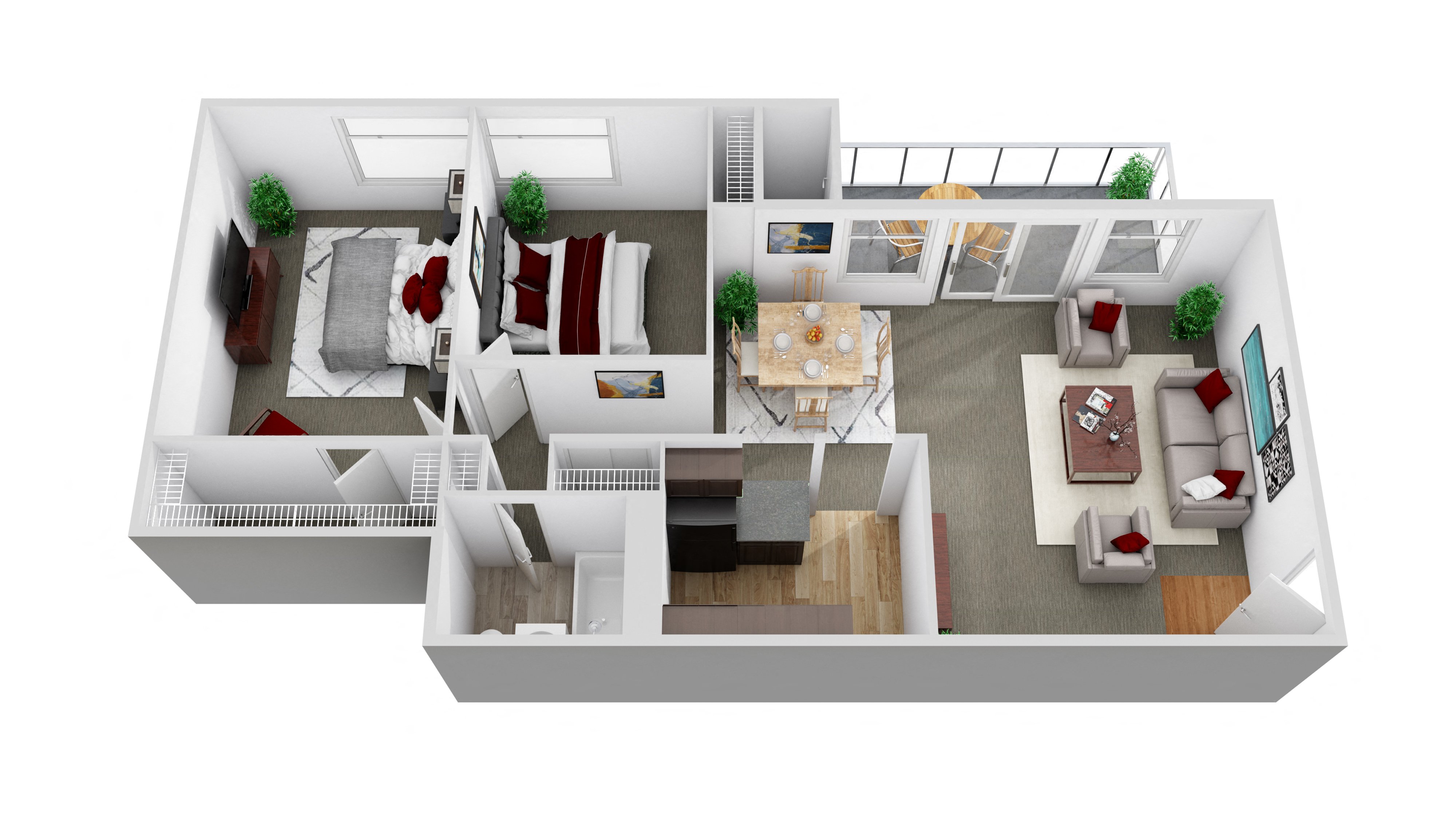 2 Bed Plan A - Parkland Square